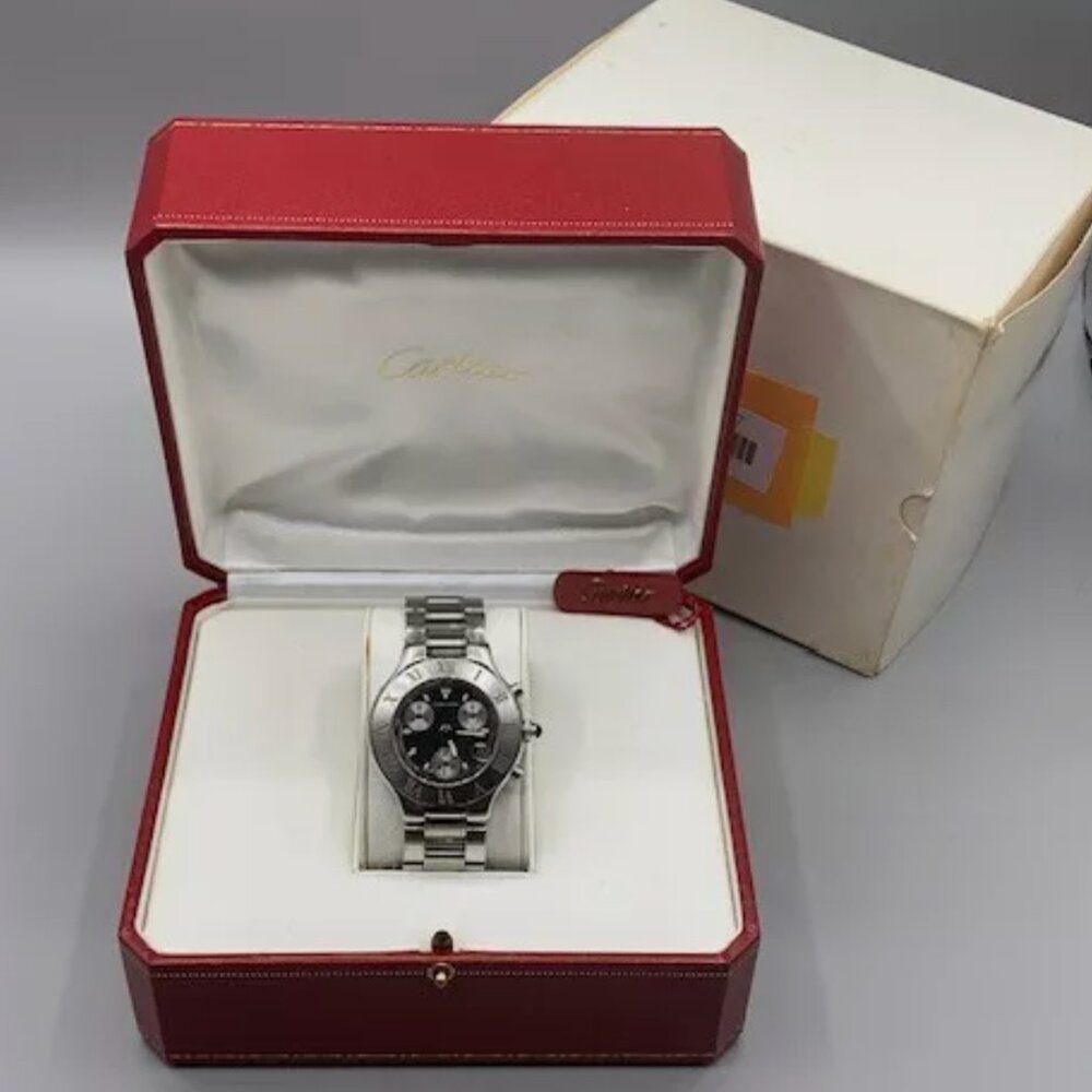 Cartier Men's 38mm Watch Full Box Set